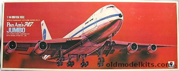 Nitto 1/144 Boeing 747-123 Pan Am Jumbo Jet, 200-1000 plastic model kit